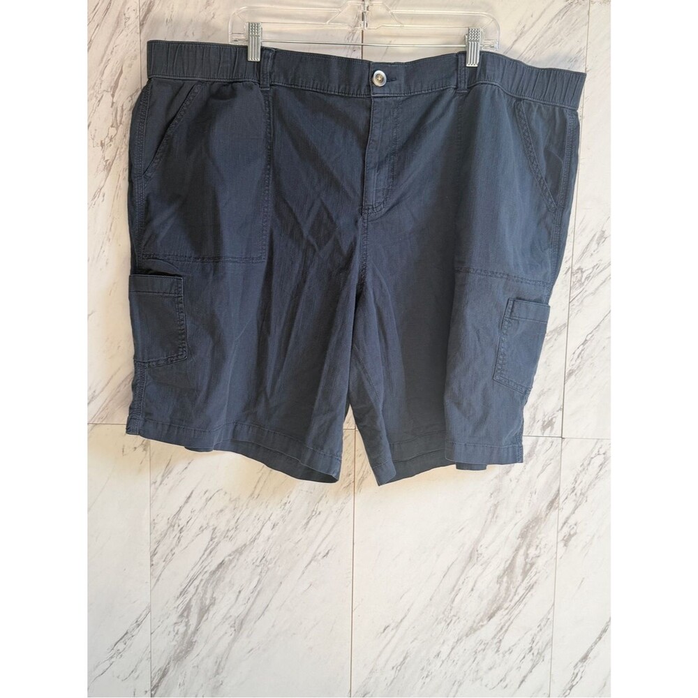 3/$50 NWT Sonoma Ultra-Comfort Waistband Bermuda Shorts 24W Plus Hale Navy Blue